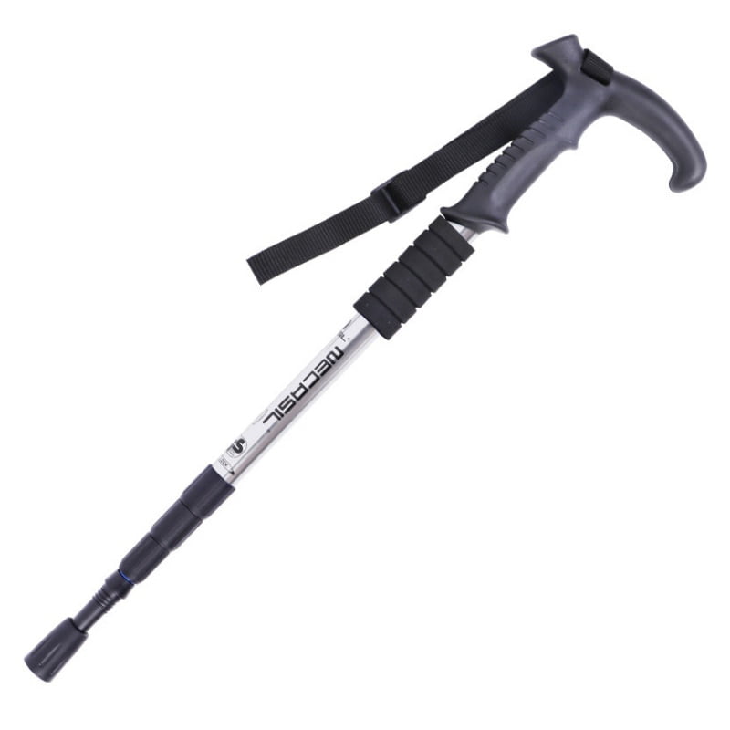 1 pc Aluminium Long Walk Stick Travel Folding Adjustable Compact Cane Pole MN 