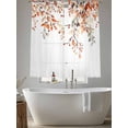 thumbnail image 6 of Sheer Curtains 63 Inches Long, Fall Leaves Light Filtering Window Curtains for Living Room, Farmhouse Orange Eucalyptus Leaf Floral Rod Pocket Voile Sheer Curtain Drapes, 52"W x 63"L, 2 Panels, 6 of 8