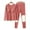 Pink, variant on Ruimatai Women's Winter Thermal Underwear Set Detachable Chest Pad Round Neck Top Knee Pants Warm Home Pajamas Soft Linen Polyester Solid Casual