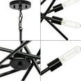 thumbnail image 6 of Astra Collection Six-Light 22" Matte Black Modern Chandelier, 6 of 8