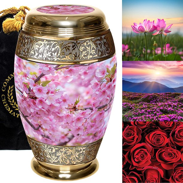 Cherry Blossom Flower Urn Cremation Urns for Human Ashes Adult for