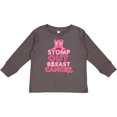 thumbnail image 3 of Inktastic Stomp Out Breast Cancer with Pink Cowgirl Boots Boys or Girls Long Sleeve Toddler T-Shirt, 3 of 5