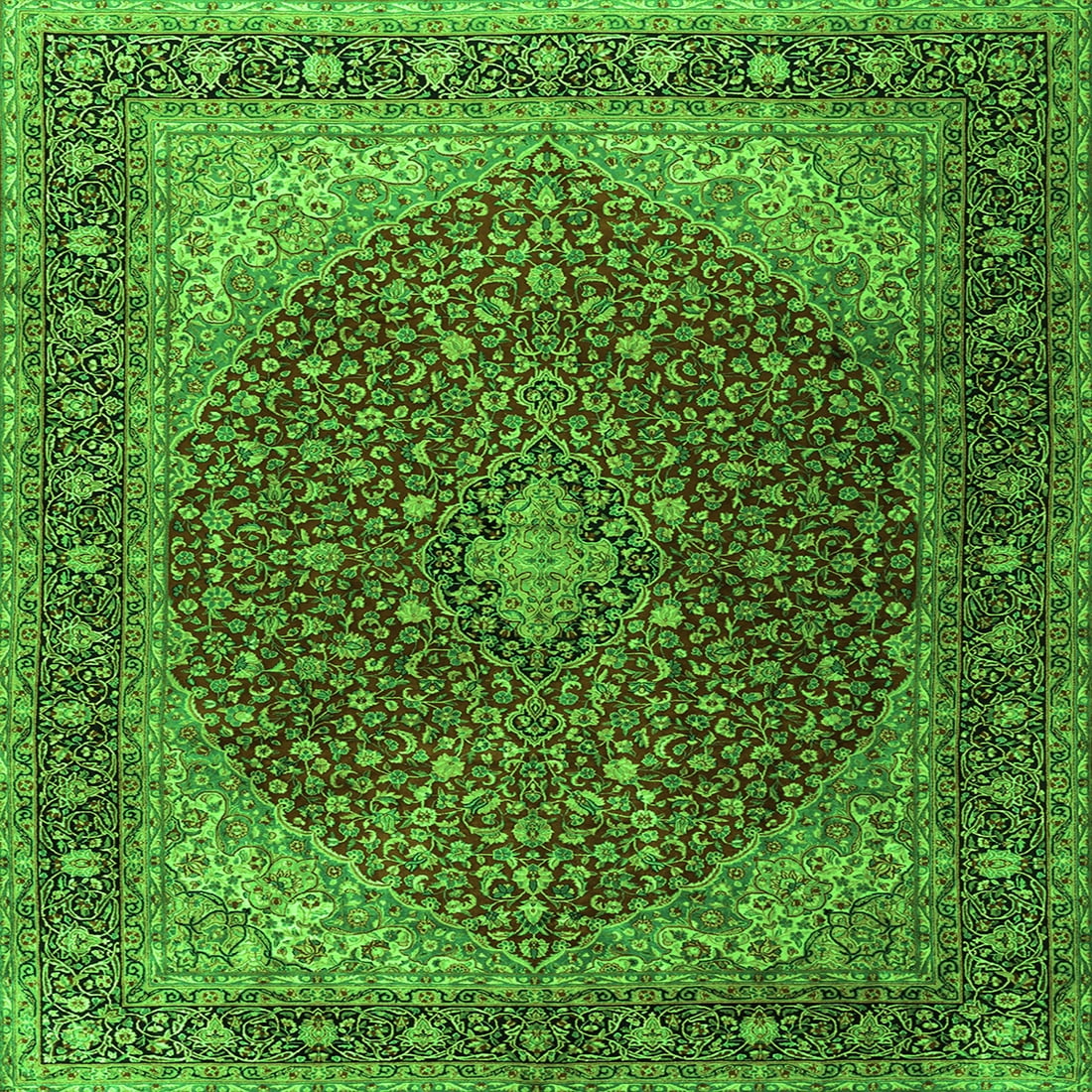 Square Rug Green Ahgly Company Indoor Square Persian Green Traditional Area Rugs, 6 ...