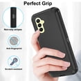 thumbnail image 6 of Asuwish Compatible with Samsung Galaxy A25 5G Phone Case Hybrid Rugged Shockproof Hard Protective Drop Proof Full Body Heavy Duty Mobile Cell Cover for A 25 25A SM-A256U Women Men Black, 6 of 8