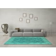 thumbnail image 3 of Ahgly Company Indoor Rectangle Oriental Turquoise Blue Traditional Area Rugs, 5' x 7', 3 of 4
