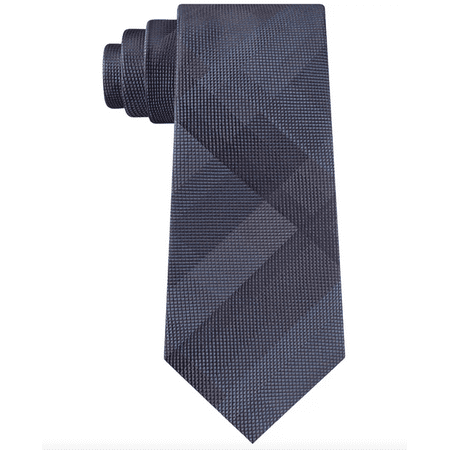 Kenneth Cole Reaction Men's Neck Tie One Illusion Plaid Silk Blue One Size