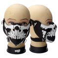 thumbnail image 1 of PU Leather Punk Motorcycle Half Face Mask SKULL PRINT Biker Halloween Cosplay, 1 of 1