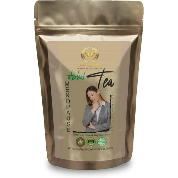 Menopause Support - Menopause Herbal Tea - Immune Support, Natural Relief for Hot Flashes, Ginkgo Tea, red Clover Live Plant, Cinnamon Tea, Siberian eleuthero Root - 1 Pack