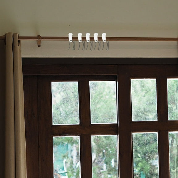 Clispeed 30Pcs Heavy Duty Metal Drapery Pins Hooks for Pleated Curtains Shower Window Use Black