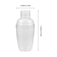 thumbnail image 2 of HONMEET 350ml Transparent Plastic Cocktail Shaker with Built-in Scale for Accurate Mixing and Bar Drink Preparation, 2 of 8
