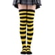 thumbnail image 1 of 10 piezas de calcetines hasta la rodilla a rayas grises + rayas anchas negras, 1 of 4