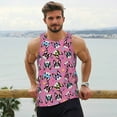 thumbnail image 6 of Gukieu Colorful Cute French Bulldog Print Men's Quick Dry Fitness Vest, Round Neck Sleeveless Fitness Bodybuilding Top-XX-Large, 6 of 7