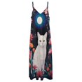 thumbnail image 4 of Cat Moon Jungle Sleeveless Dress Dresses Summer Elegant Dresses for Women Long Dress, 4 of 6