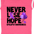 thumbnail image 4 of Inktastic Never Lose Hope Epilepsy Awareness with Balloons and Purple Ribbon Boys or Girls Baby Bodysuit, 4 of 5