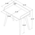 thumbnail image 4 of Hampton 3-Piece Home Basic Furniture Office Set with Writing Desk, Bookcase, and Floating Wall D�cor Shelves, 4 of 5
