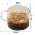 thumbnail image 3 of XUYAN 500ml/16.9 Fl.oz Household Large Capacity Transparent Water Cup Breakfast Cup with Handle Glass Perfect for Latte,Juice,Water,Milk or Hot and Cold Beverage, 3 of 4