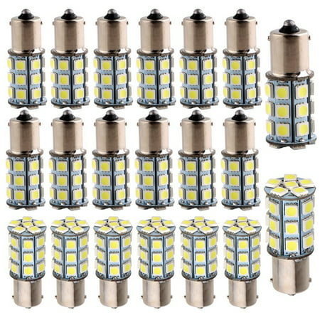 20-Pack White S25 1156 BA15S / 1141 Base 5050 27SMD Car Turn Signal Bulb Tail Light DC (Best Looking Car Tail Lights)