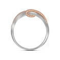 thumbnail image 2 of FB Jewels 10kt White Gold Womens Round Diamond Rope Fashion Band Ring 1/6 Cttw, 2 of 2
