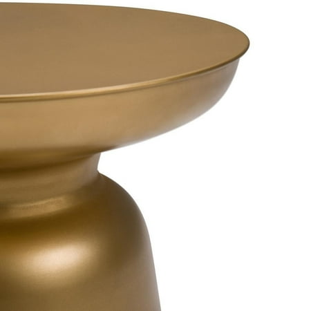 Simpli Home - Toby Round Contemporary Metal Accent Table - Silver