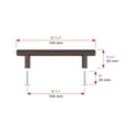 thumbnail image 7 of Richelieu Bp205108 4-1/4" Center To Center Bar Cabinet Pull, 7 of 7