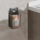 thumbnail image 5 of Caja de pañuelos de pared para baño, sin instalación de taladro, diseño de oso de plástico beige, 9.84x5.4x3.54in, 1 pieza, 5 of 6