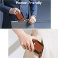 thumbnail image 5 of Wallet Case Compatible With iPhone 14 Plus,[Support MagSafe Wireless Charging] [Kickstand] Flip Magnetic PU Leather Shockproof Rugged Wallet Phone Cover with Detachable Card Holder,Brown, 5 of 8
