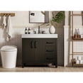 thumbnail image 2 of Elegant Kitchen and Bath 36 inch Single Bathroom Vanity In Mocha Brown, 2 of 10