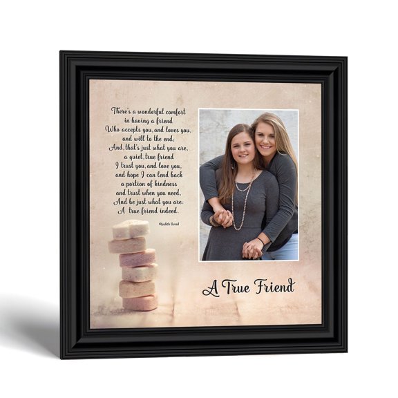 Friends Picture Frame with True Friend Poem, Bestie Keepsake Gift