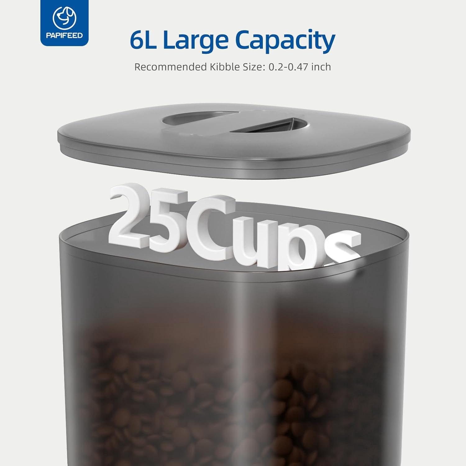 Automatic Cat Feeder with 720p HD Camera & Night Vision, Two-Way Audio, 6L Smart Feeder with App Control via 2.4G WiFi, Easy Clean Detachable, Schedule 1-10 Meals/Day for Cats & Dogs - Black