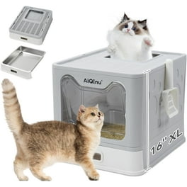 Oebitor Extra Large Stainless Steel Litter Box For Big Cats – Enclosed, Anti-Leak, Super Easy To Clean