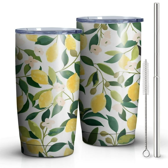 Tasse à Café en Acier Inoxydable 20oz à Double Paroi Isolée sous Vide pour Femme Maman Fille Sœur Amie Collègue, Pailles et Brosse en Métal