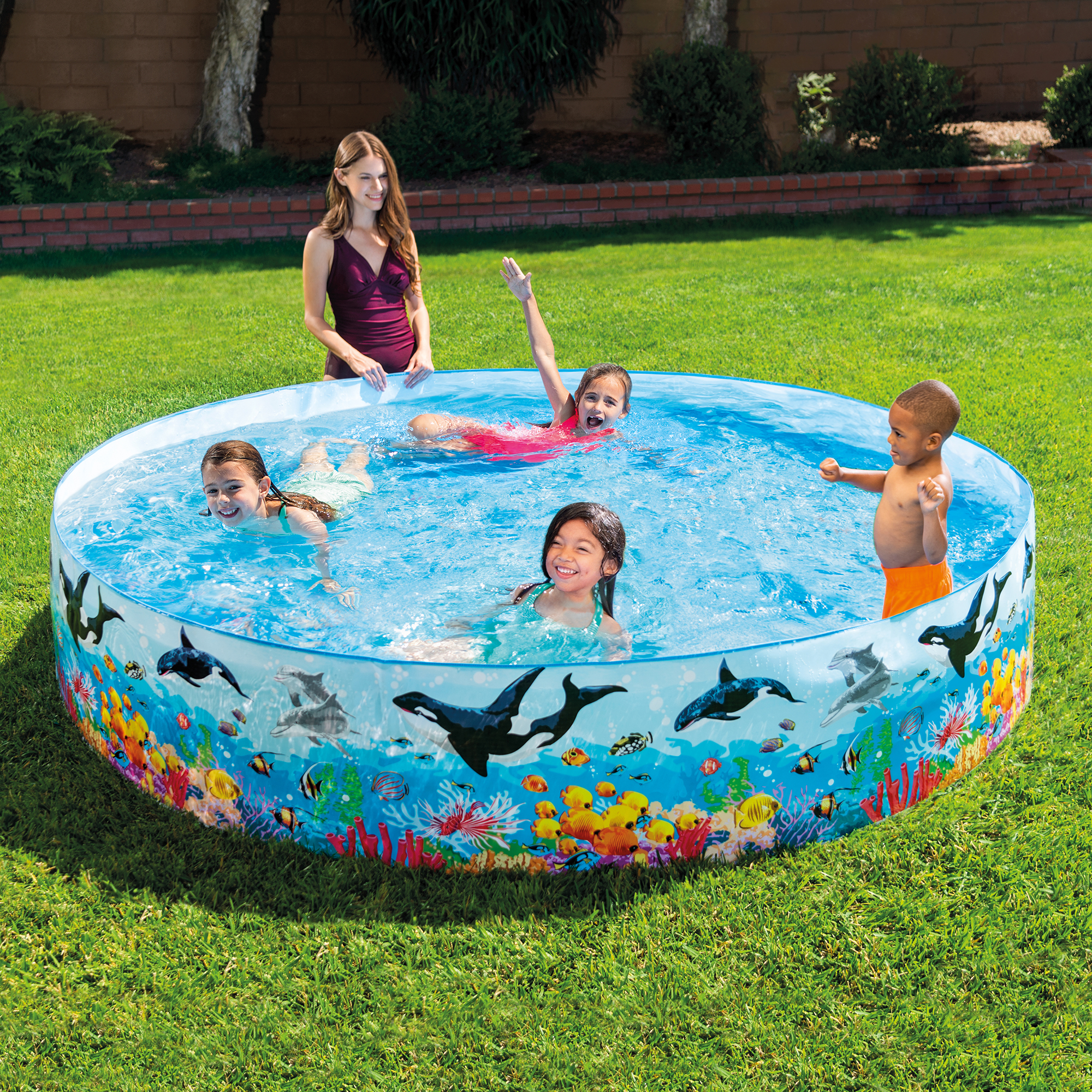 Intex Deep Blue Sea 8FT x 18IN Round Snapset Swimming Pool - image 2 of 5