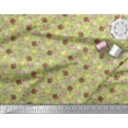 thumbnail image 3 of Soimoi Green Poly Georgette Fabric Dot,Floral & Cupcakes Food Print Fabric by Yard 42 Inch Wide, 3 of 3