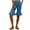 Navy, variant on Zynoxe Womens Knee Length Yoga Pants High Waisted Tummy Control Ruffle Flare Hem Stretch Athletic Cropped Pants with Pockets White S