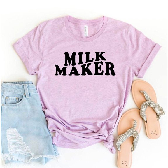 Milk Maker T-shirt Breastfeeding Shirt Inspirational Gift New Mom Tee Mama Mothers Day Baby Shower Funny T-shirts Life Shirts Mommy For Motherhood