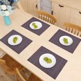 thumbnail image 3 of Placemats Set of 4 for Dining Table, Table Placemats, Rectangular PVC Vinyl, 18x12 Inches - Gray, 3 of 8