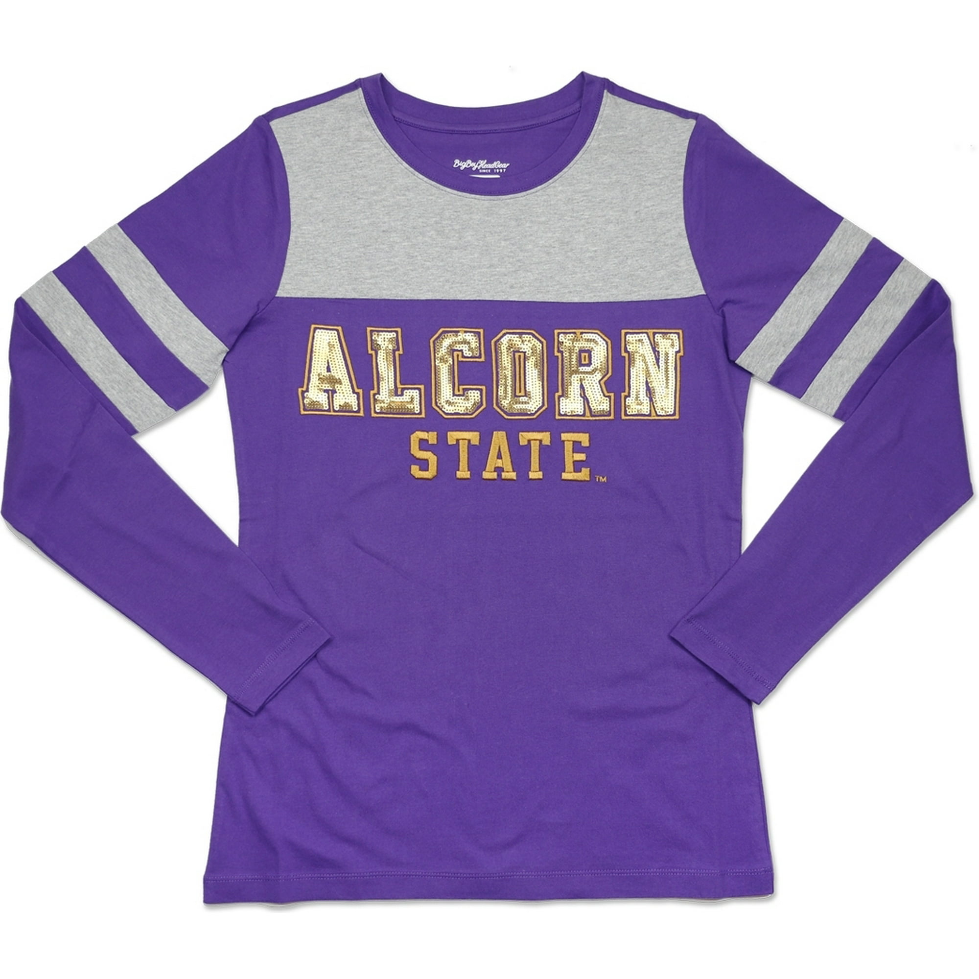 Big Boy Alcorn State Braves Ladies Long Sleeve Tee [Purple - L