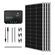 Renogy 400W 12V Solar Panel Monocrystalline off Grid Starter Kit with 30A Wanderer Charger Controller