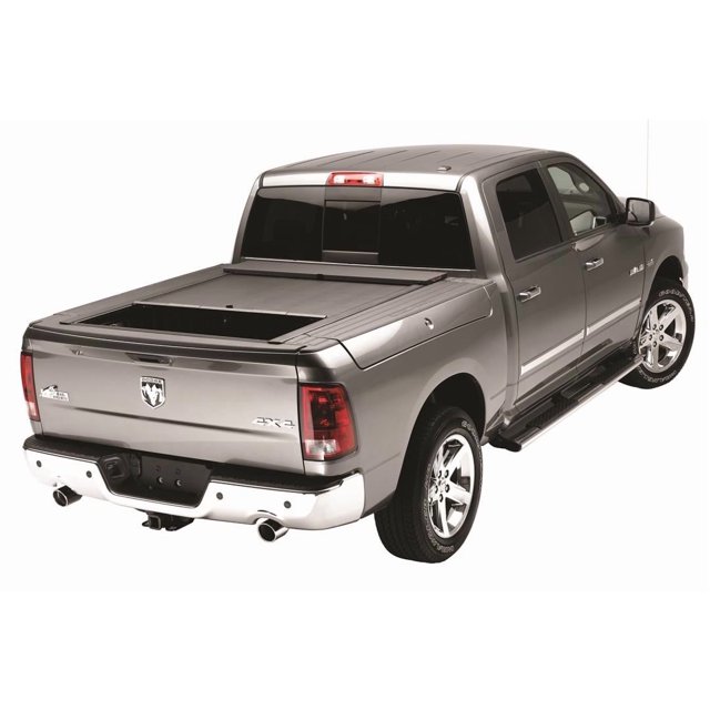 Roll-N-Lock Tonneau Cover LG446M M-Series; Manual Retractable; Lockable; Black Matte; Vinyl Over Aluminum Slats; Lockable Using Tailgate Handle Lock
