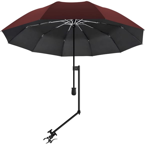 Sombrilla de playa XLINGZA UPF 50+ con pinza ajustable portátil