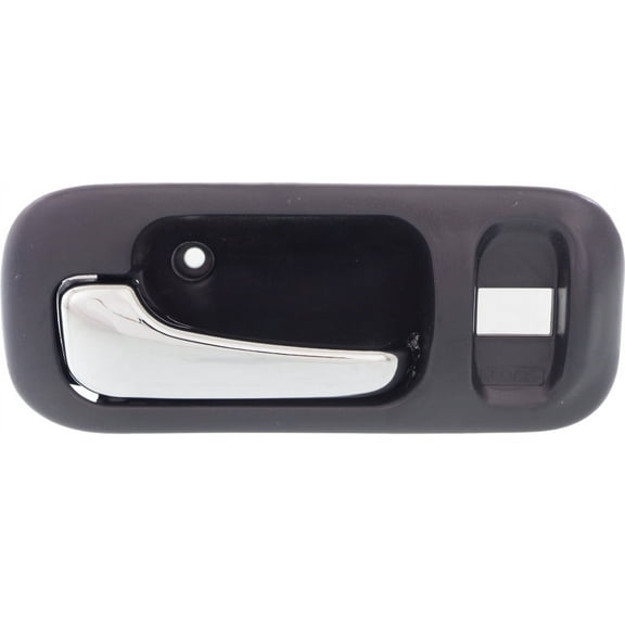 Interior Door Handle Compatible with 1997-2001 Honda CR-V Front, Driver Side Gray bezel with chrome lever