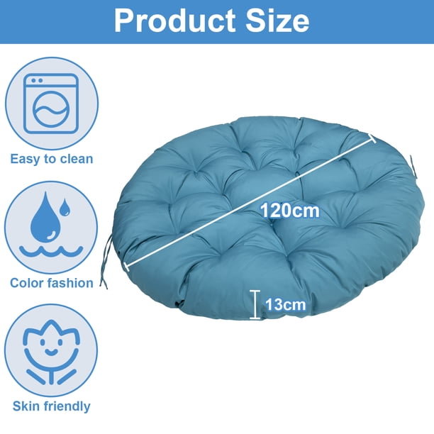 TOPCHANCES Waterproof Papasan Chair Cushion Only, 47 inch Tuffed