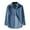 Blue, variant on IROINNID Men's Shacket Turndown Lapel Long Sleeve Solid Color Casual Corduroy Multi-pocket Shirt Jacket