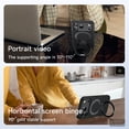 thumbnail image 6 of ELEHOLD Magnetic Case for iPhone 17 Pro Max 2025, Shocproof Slim Premium Leather Magnetic Ring Kickstand PU Leather Slim Protective Case Cover, Black, 6 of 8