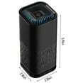 thumbnail image 3 of Home Air Purifier True HEPA Filter Small Room 2.36x2.36x5.2in 99.97% Efficiency Smoke Dust Pet Dander Allergies Silent Sleep Mode Office Bedroom Portable High Coverage Black White, 3 of 5