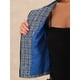 thumbnail image 5 of CHAQUETA DE TWEED PARA MUJER CON CUELLO REDONDO Y CIERRE DE BOTONES DE LARGA MANGA M AZUL BLANCO, 5 of 6