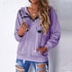 thumbnail image 2 of Sudadera con capucha y estampado sólido de manga larga para otoño e invierno para mujer Fridja  bvmnju5505, 2 of 6