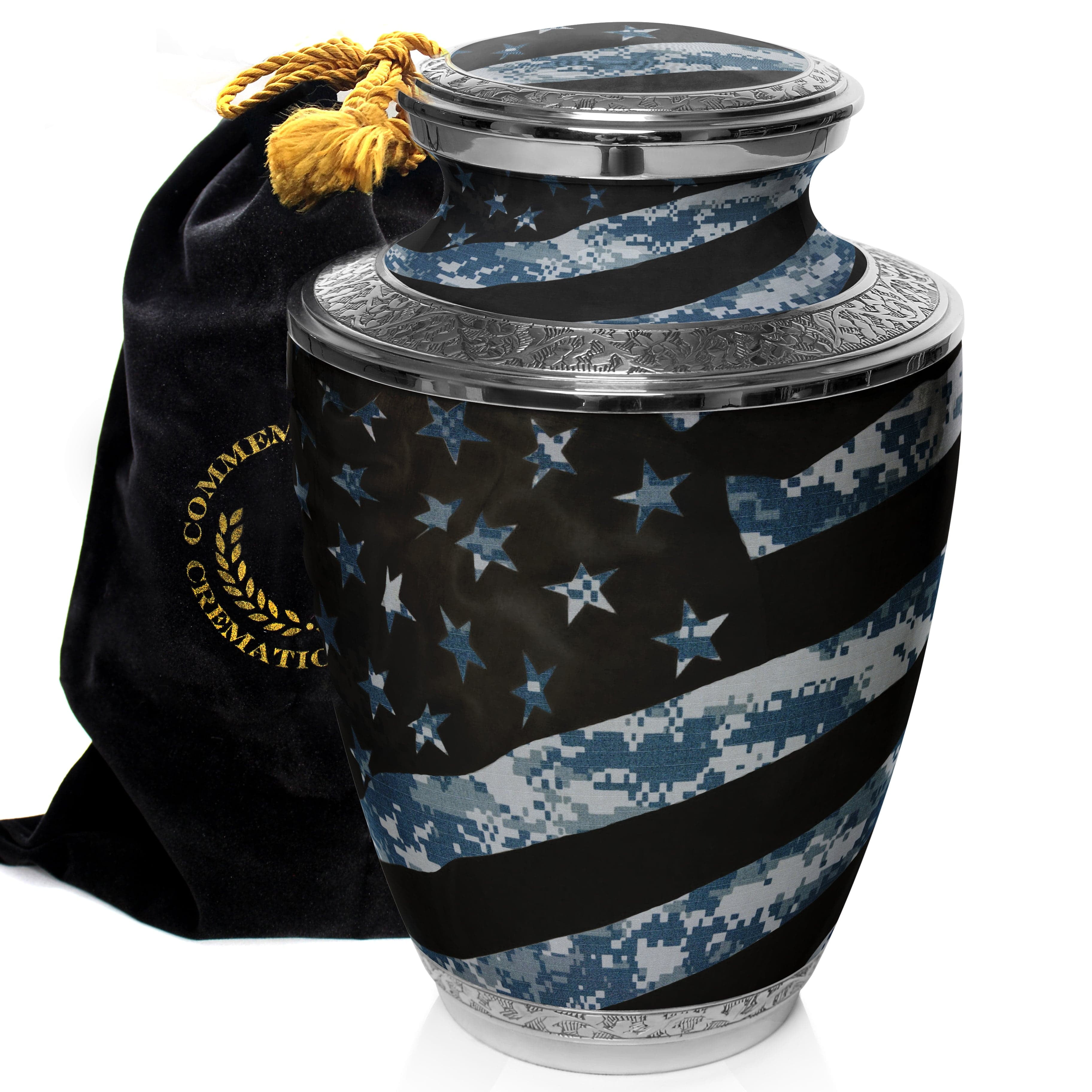 Blue Camouflage Flag Military Cremation Urns for Human Ashes Adult Urns for Cremation Ashes Urns for Adult Cremation Ashes Urns for Ashes Cremation Urns for Human Ashes Small Keepsake