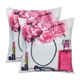 thumbnail image 1 of Oussum Housses de Coussin Décoratives pour la Maison en Coton à Impression Numérique, Taies d'Oreiller à Fermeture Éclair, Floral, Ensemble de 2, 1 of 4