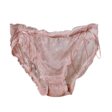 

Women Underwear Love Lace Panties Summer Thin Girls Mid-Waist Cotton Inner Crotch Breathable Female Underpanty Panties Comfort Undergarments